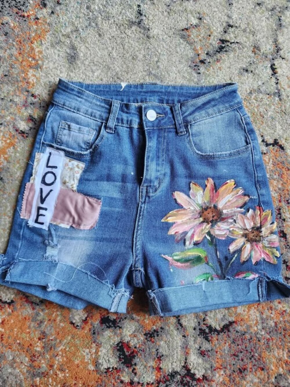 Jean Shorts Denim Shorts Size Small. Custom I purchased from designer herself!